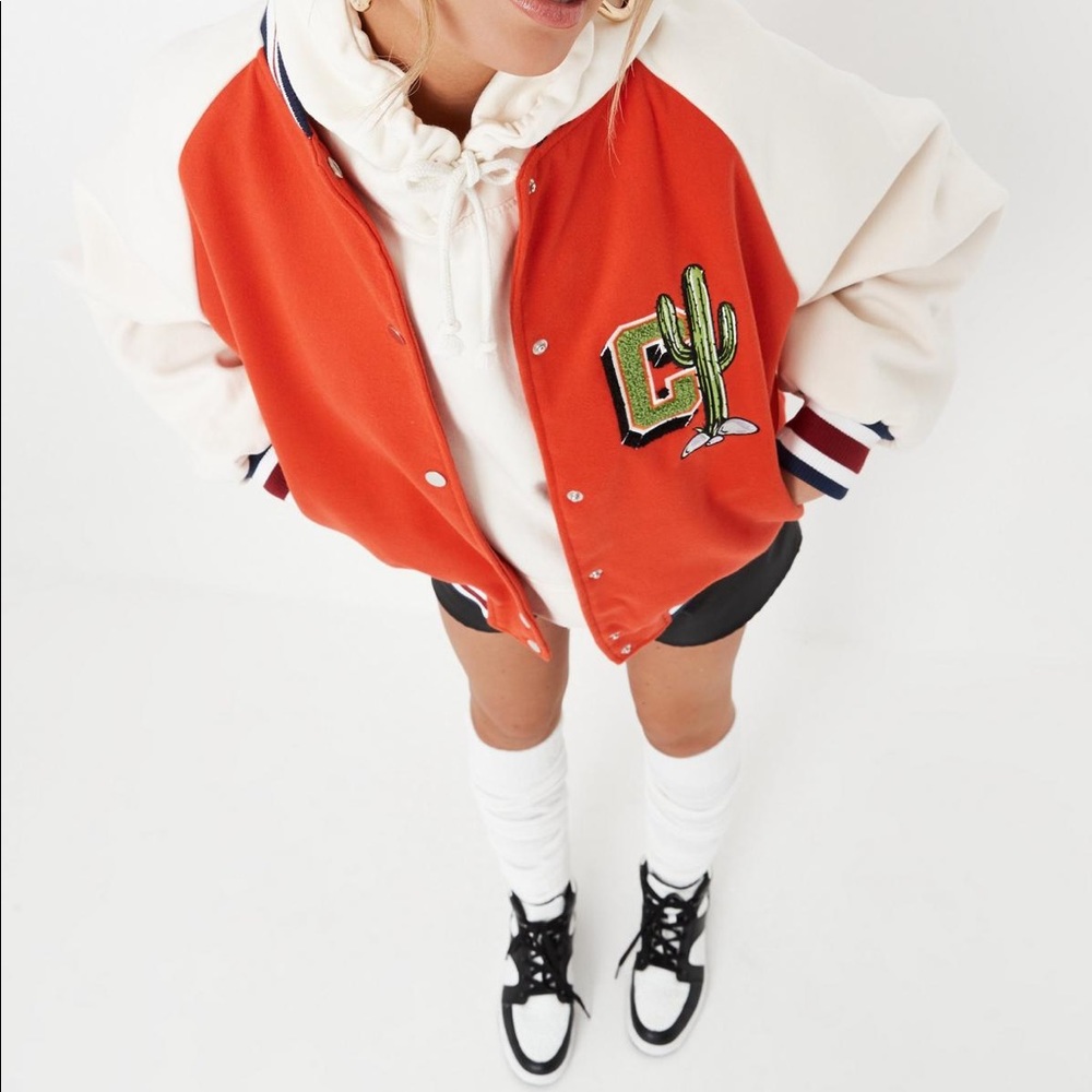 Missguided Love the journey varsity jacket